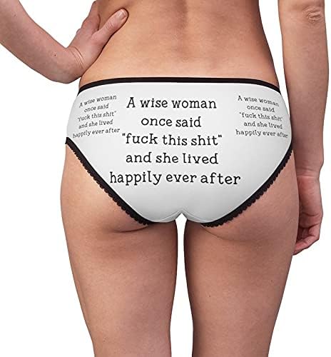 A Wise Woman Once Said Panties, A Wise Woman Once Said Underwear, Briefs, Cotton Briefs, Funny Underwear, Panties For Women
