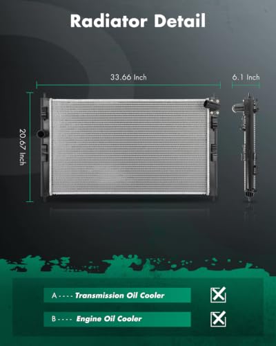 Image of SCITOO 13525 Engine Coolant Radiator for Mitsubishi for Lancer 2.0L 2.4L