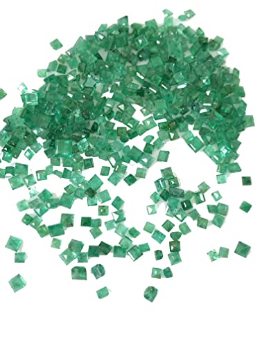 Tgsc Natural Emerald Square Shape Size 2.50 To 3.50 Mm Cut Faceted Beautiful Fine Quality Loose Gemstone For Making Pendant, Ring, Earring Jewelry (10) #TOP6