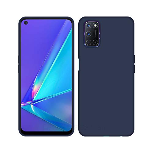 Image of Case Creation Luxurious OG Series for Oppo A92 Case Cover,Anti-Dirty Slim Case Frosted Matte Cute Candy TPU Raised Bezel (Splash of Color) Back Cover for OppoA92 -Navy Electric Blue