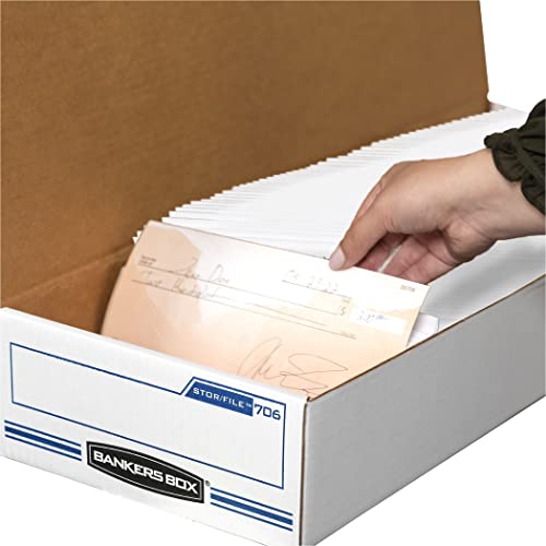 Bankers Box Stor/File Check Boxes, Standard Set-Up, Flip-Top Lid, 4 X 9 X 24 Inches, Case Of 12 (00706) #TOP3