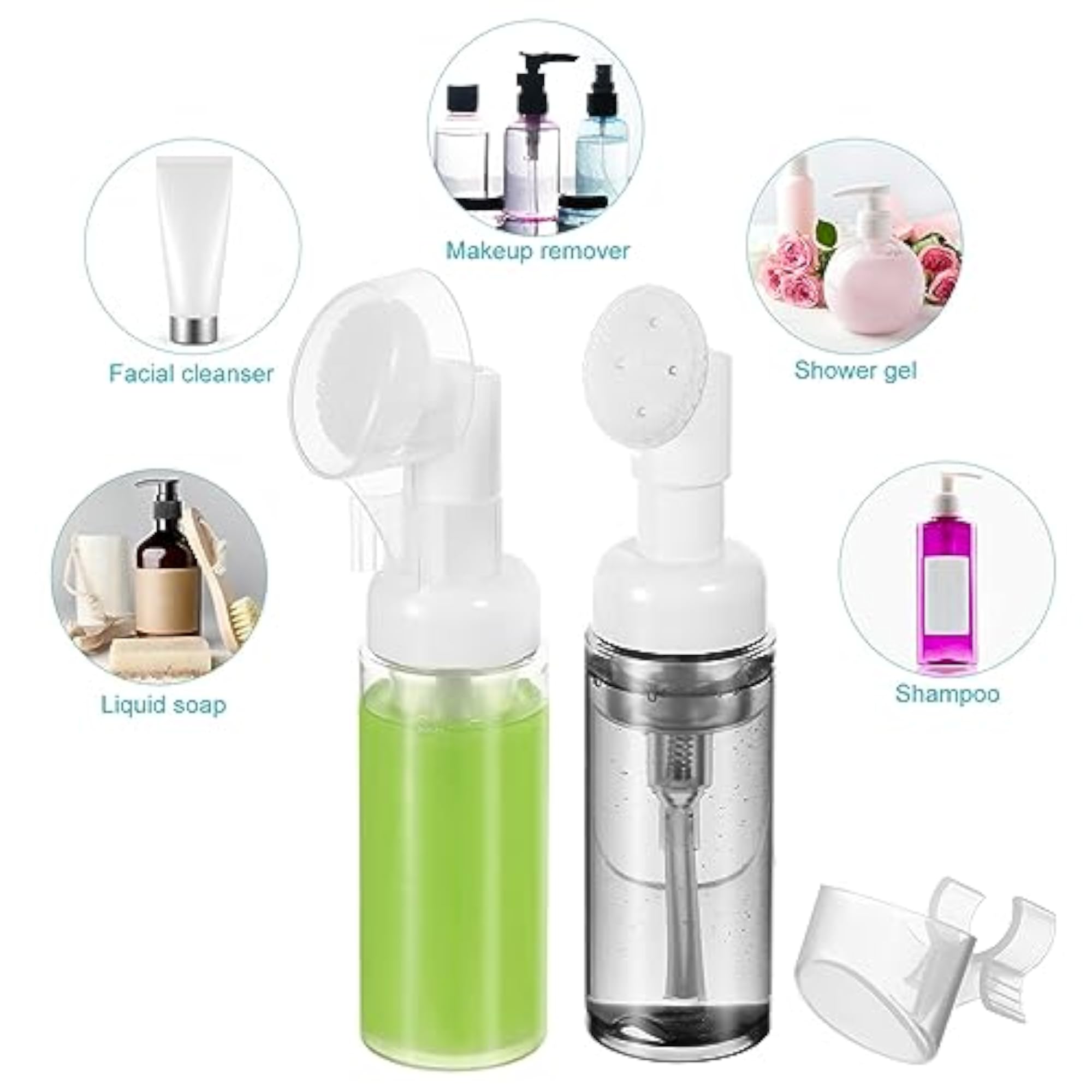 4pcs Facial Cleanser Foaming Bottles