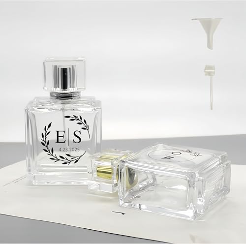 Formeyoneou Personalized Refillable Perfume Bottle 50ml，clear Glass Perfume A...