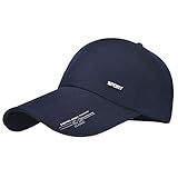 GUMONI Herren Damen Lange Krempe Segeltuch Sommer Baseballkappe Unisex Schirmmütze Navy blau