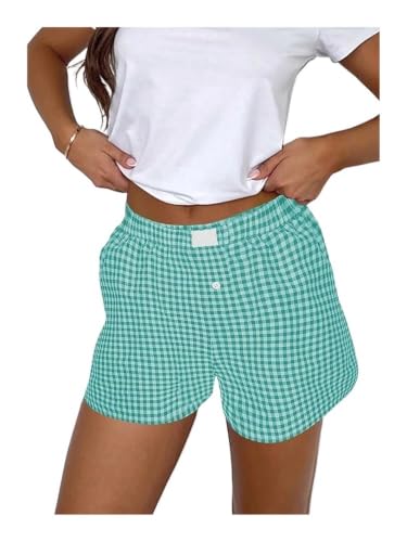 Shorts de cuadros para adolescentes ideales para las tardes de verano y playa en rojo 5