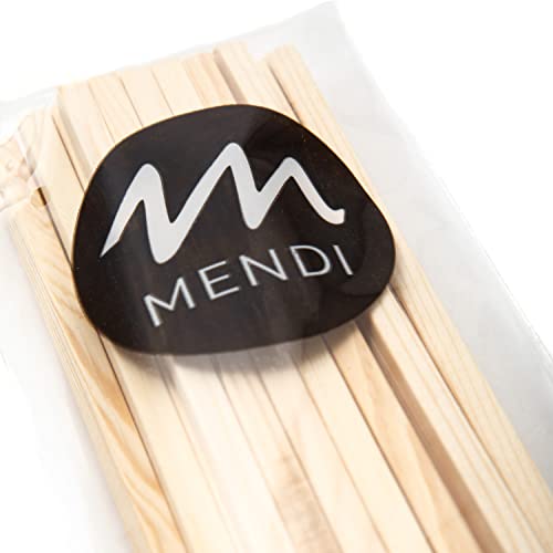 Mendi 25 Bastoncini Legno Quadrati 25 cm x 8 mm x