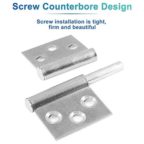 Bonsicoky 4Pcs 3 Inch Lift Off Hinges, 304 Stainless Steel Detachable Hinges, Detachable Door Hinge For Window Cabinet Door #TOP4