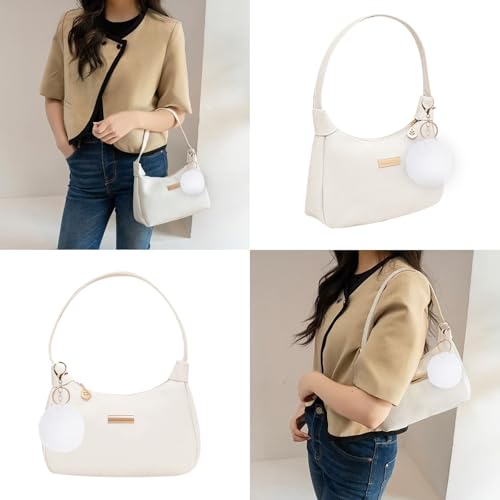 MLPKOI Umhängetasche Damen Handtaschen, Kleine Schultertasche Damen, Shopper Crossbody Bag, Y2k Handtasche, Achsel Tasche mit Schlüsselanhänger, Geschenk für Weihnachten und Geburtstag