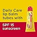Carmex Daily Care Moisturizing Lip Balm with SPF 15, Strawberry Lip Balm Tubes, 0.35 OZ Each - 3 Count (Pack of 3)