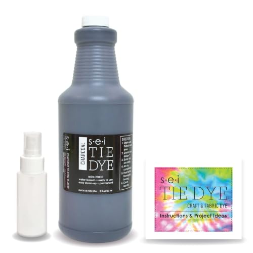 Sei Tie Dye Kit Charcoal, Water Based Fabric Spray for Large Groups 32oz