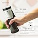 KAMENSTEIN One-Handed 2-in-a-1 Dual Salt and Pepper Grinder-Adjustable and Refillable, 8-Inch, Black