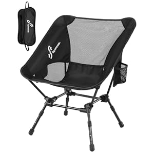 Sportneer Tragbarer Stuhl, verstellbare Höhe, Klappstühle für draußen, kompakter Campingstuhl für Erwachsene, Camping, Rucksackreisen, Wandern, Picknick, Rasen, Sport, Outdoor-Reisen