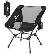 Sportneer Camping Chairs, Adjustable Height Folding Camping Chair Lightweight Camping Chairs for ...