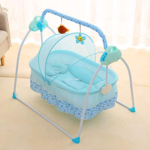 CBBBBAY Electric Baby Cradle Swing Sleeping Rocking Basket Bassinet Newborn Crib Bed