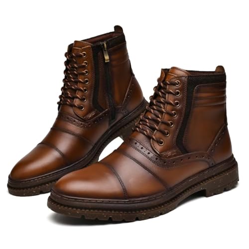 Image of Men's Chukka Boots Genuine Leather Ankle Boot for Men Classic Casual Oxford Style Footwear