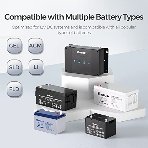 Image of Renogy Smart 50A DC-DC MPPT Battery Charger 12V, Dual Input for RVs /Vans | 50V /660W solar input,AGM /Gel /Flooded /Li, MPPT 99% tracking,alternator+dual input,overvoltage /short protection,negative ground