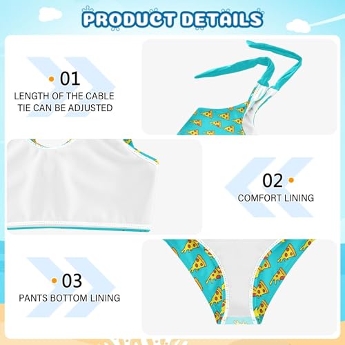 Image of Girls Tankini Swimsuit Bathing Suit Two Piece Bikini Summer Beach Swimwear with Adjustable Strap 3-12 Years
