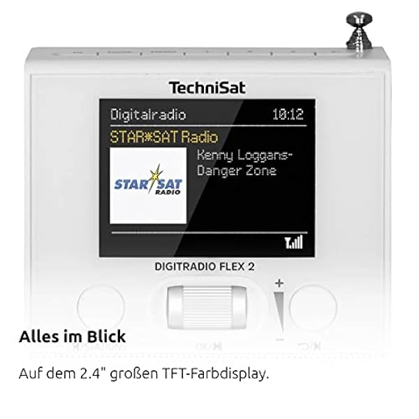 TechniSat DIGITRADIO Flex 2 – DAB radio (DAB , radio FM, ingresso audio, funzione di ricarica USB, Bluetooth, radio, memoria preferita), bianco, 0000/3972