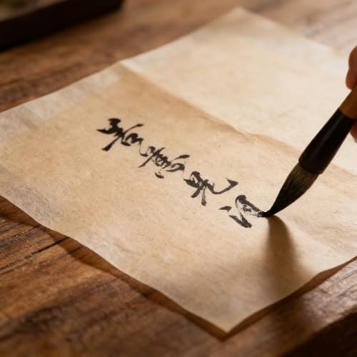 Papel para caligrafía y pintura china en casa con 100 hojas de pulpa estilo retro Alipis 5