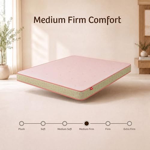 Image of Kurlon Ortho Comfort Mattress | Double Size 84x47x4 Inches | Medium Firm Perfect Spine Support | Enhanced Airflow Comfort | Durable Everyday Comfort | Soft Knitted Fabric Cover | 5 Years Warranty