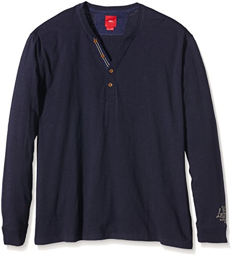 S.Oliver Big Size mit Knopfleiste T-Shirt Uomo