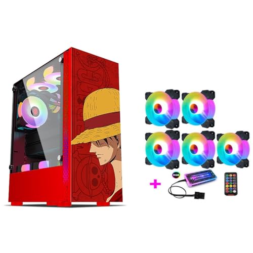 Boitier ATX Boîtiers D'ordinateur, Boîtier De Jeu PC De Taille Moyenne ATX/M-ATX/ITX - Port E/S Avant USB 3.0 - Panneau Latéral En Verre Trempé - Système De Gestion Des Câbles - Prêt For Le Refroidiss