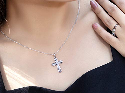 Dazzlingrock Collection 0.15 Cttw 14K Solid Gold Round Diamond Men's Womens Unisex Cross Pendant 1/5 CT3