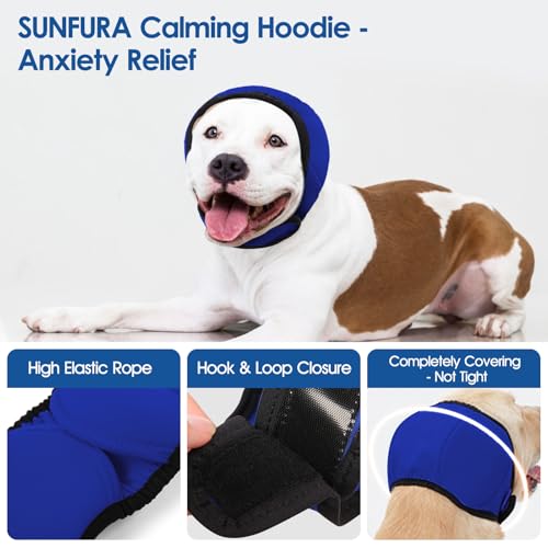 Image of Dog Calming Hoodie Dog Ear Wrap Noise Protection Ear Muffs for Dogs