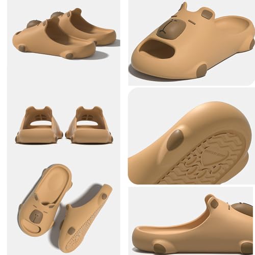 Hrtesus Capybara Slippers for Women Men, Cute Funny Kawaii Slides, Anti Slip Cloud Slippers for Summer4