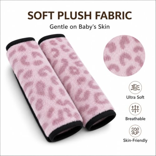Image of 6 Pieces Car Seat Strap Pads Covers for Baby Kids, Carseat Strap Covers Shoulder Pads, Soft Seat Belt Cover for Infant Stroller Safety Belt Cushion, 2.4 x 5.7 Inches (Multicolor)