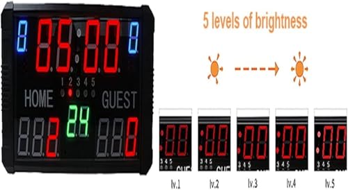 Marcador Digital LED Portátil Profesional Multideporte 14 Dígitos miniatura 5
