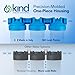 Kind Water Systems Whole House Salt-Free Water Softener and Filter Combo - High Performing Coconut Shell Carbon Block Filtration - for Homes with Up to 5 Bathrooms - Easy Installation with UV Light
