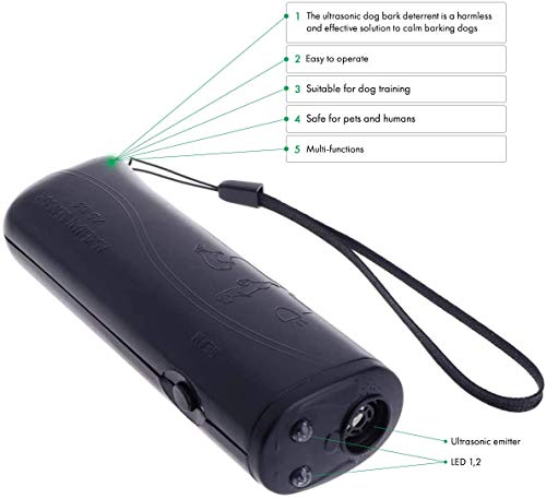 STÙNICK Handheld Anti Barking Device & Ultrasonic Dog Bark Repellent Training Multi-Functions Pet Anti-Barking Silent Commands Distracts Attention Calm Audible Deterrent