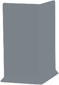 700 Series Cove Base TPR 4"X1/8"X3" Pieces - Dark Gray Outside Corner Block