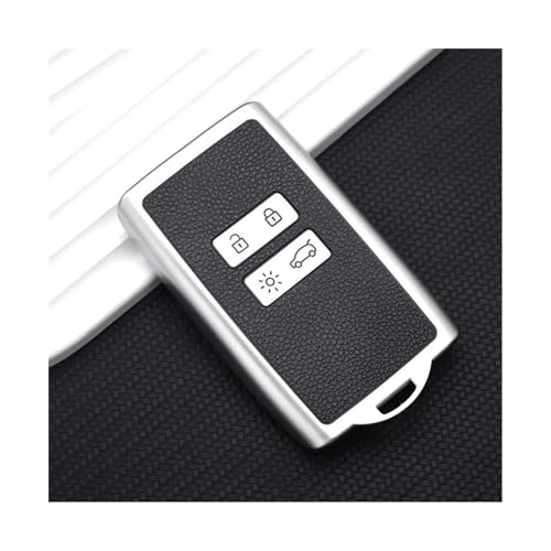 Coque clé voiture TPU Argent protège contre chutes Renault et Dacia