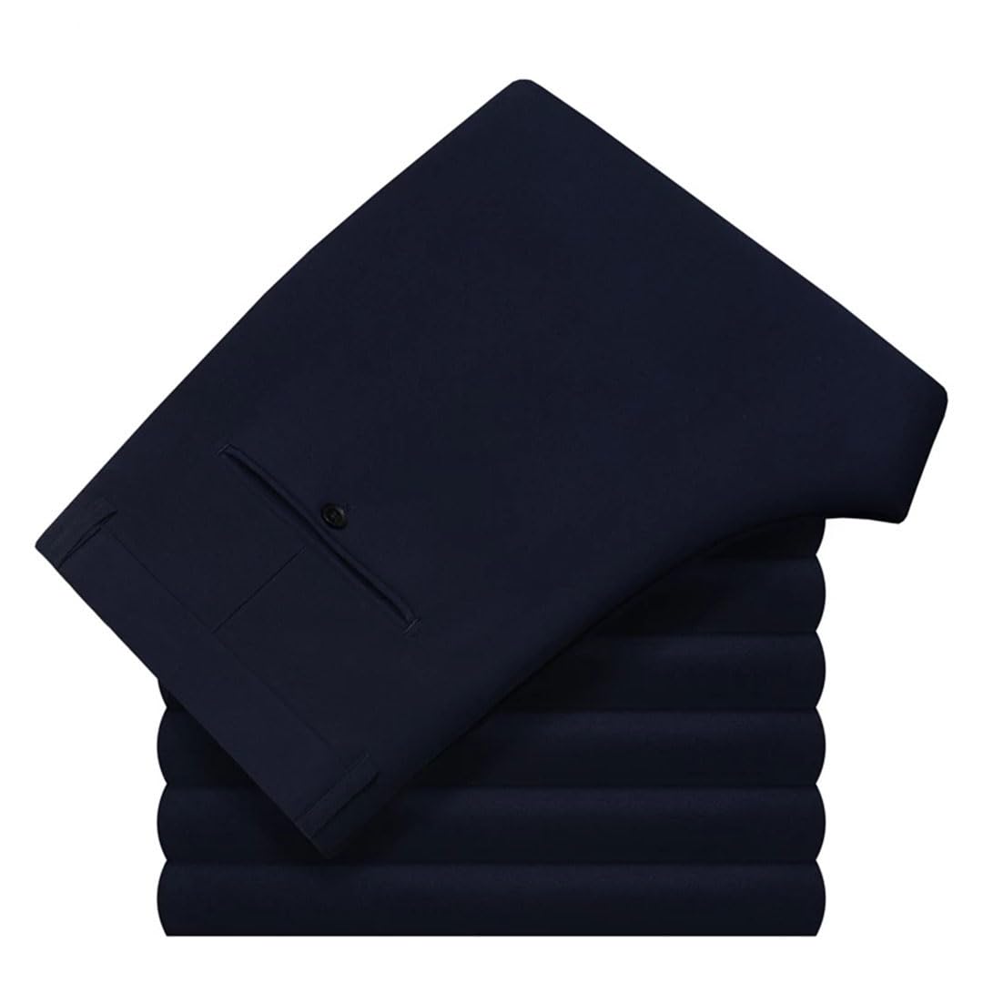 Vogrtcc Pantalones De Traje De Talla Grande para Hombre Pantalones Sueltos Rectos Casuales De Negocios