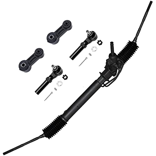 Detroit Axle - Front Rack and Pinion Kit for 1993-2001 Subaru Impreza 1998-2002 Forester 1993-1999 Legacy, Power Steering Rack and Pinion 2 Outer Tie Rods 2 Sway Bar Links Replacement