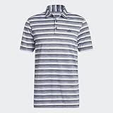 adidas Men's Mens Two Color Stripe Polo Shirt, Collegiate Navy/White, XL