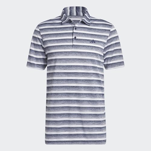 Image of adidas Men's Two Color Stripe Polo Shirt, Collegiate Navy/White, XXL