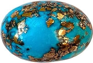 Real Original Firoza Turquoise Gemstone for Men and Women – Oval Shaped for Ring and Pendant Premium Turquoise Jewellery - The Stone of Compassion and Success 12.12 Carat