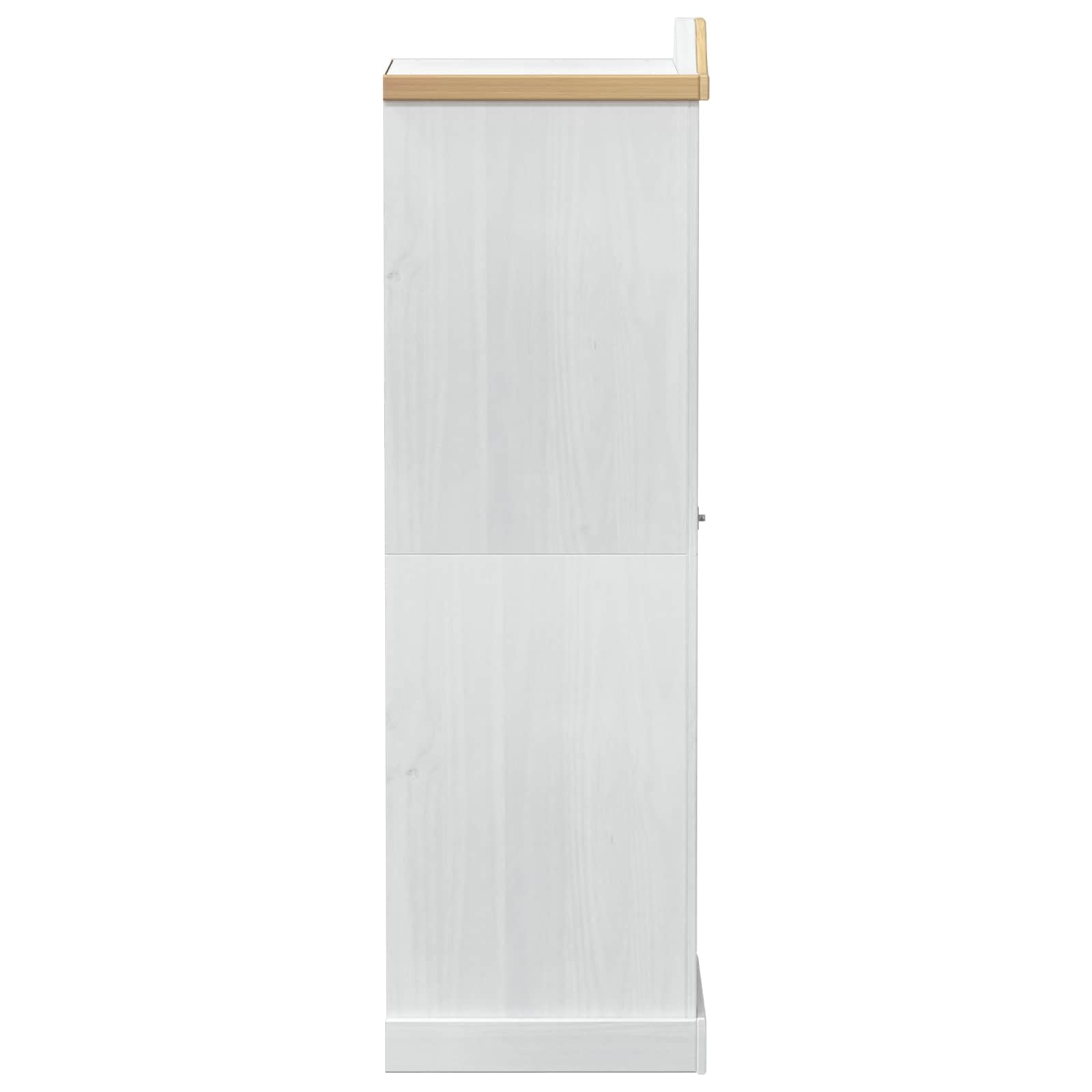 Armoire penderie en pin Massif Blanc avec étagère 55 x 52 x 170 cm, Meuble de Rangement Robuste pour vêtements, Accessoires, Chambre, Salon, entrée, Bureau, buanderie