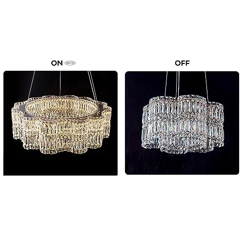Plafonnier LED moderne cristal variable pour chambre et cuisine - 5