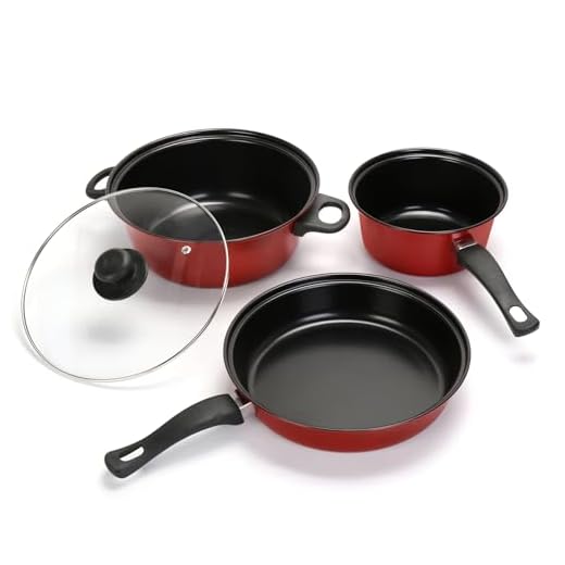 Non-Stick Cookware Set 4Pcs Pots and Pans Set for Outdoor Picnic Travel