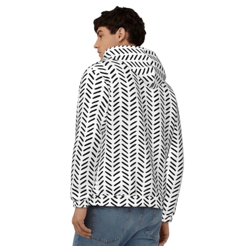Sweat à capuche manches longues bicolore au style décontracté