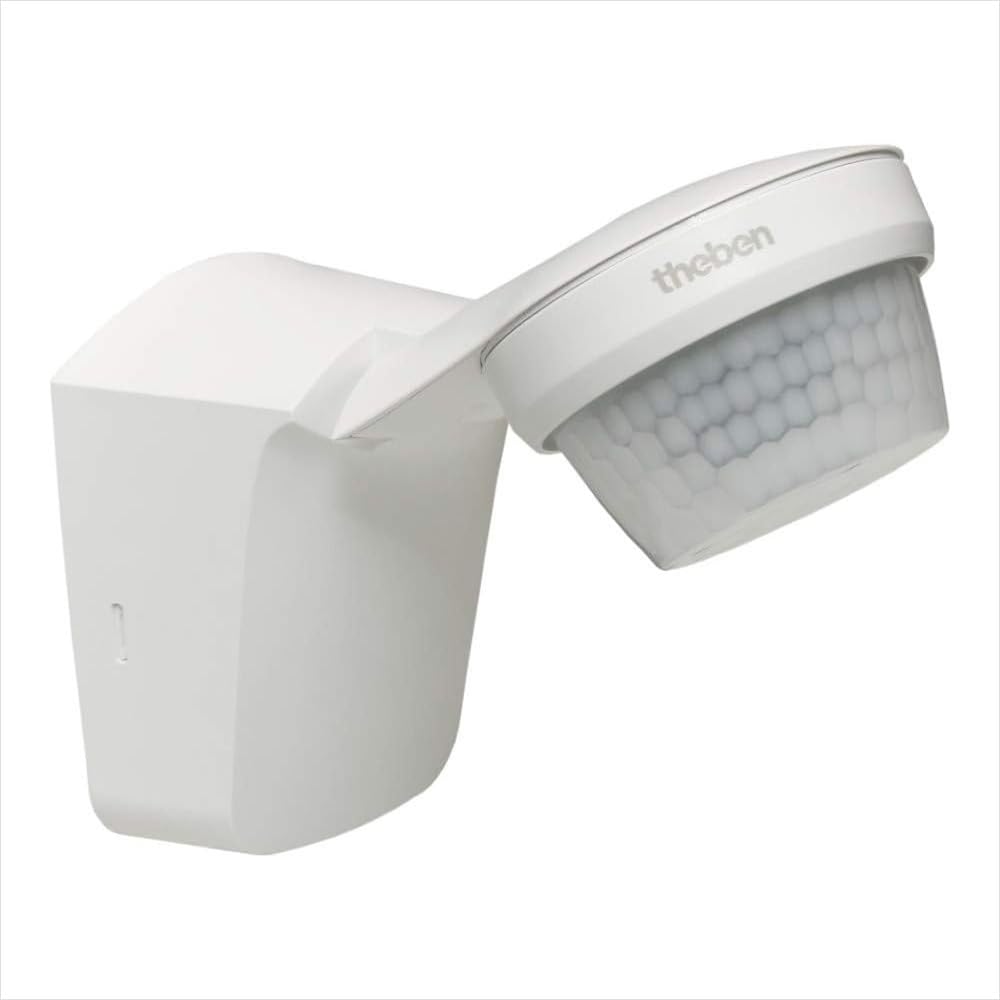 Theben 1010510 theLuxa S360 WH Bewegungsmelder 360° 32 m Wand/Decke außen | IP66, PIR, 1 s - 20 min, 500 W LED, Bereichseingrenzung, Empfindlichkeit reduzierbar, Mischlichtmessung, Impulsfunktion, weiß