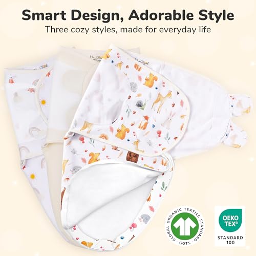 Image of Mama Cheetah Swaddles for Newborns 3-Pack, 100% Organic Cotton Baby Swaddle Sleep Sack, Soft Adjustable Nursery Swaddling Blankets Newborn Essential, 0-3 Months