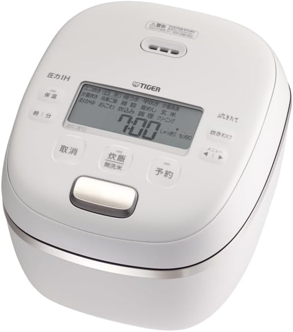 タイガー魔法瓶 (TIGER) 炊飯器 5.5合 圧力IH式 ご泡火炊き 土鍋かまどコート釜 オフホワイト JRI-G100WO