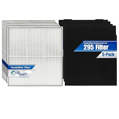 5-Pack 83378 Filter Set Replacement for Kenmore Progressive 295 HEPA Filter - Compatible with Kenmore 295 Series Air Purifier Filters with Carbon Foam Pre-Filter Prefilters