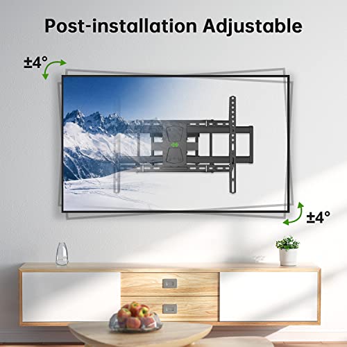 Image of USX Mount Full Motion TV Wall Mount 42 inch-84 inch TVS, Fits 16 inch 18 inch or 24 inch Studs, Heavy Duty TV Mounts Bracket with Dual Articulating Arms Tilt Swivel Extension Max VESA 600x400mm, Weight Capacity 110lbs