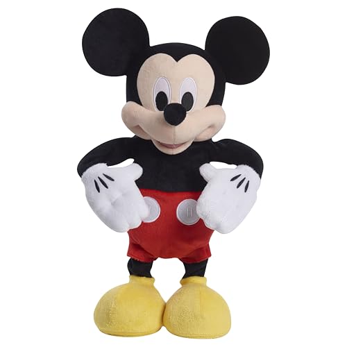 Disney Junior Mickey Mouse Hot Diggity Dance Mickey Feature Plush Stuffed Animal, Motion, Sounds, and Games, Kids Toys for Ages 3 Up by Just Play